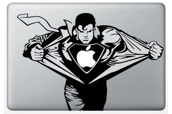 Autocollant Super Man MacBook