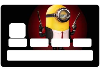 Autocollant "Minions Killer" pour carte bancaire