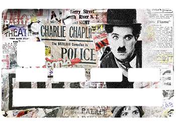 Sticker Chaplin carte bleue Sticker Chaplin carte bleue