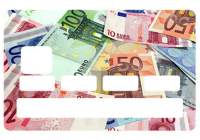 Sticker CB billets euros pour carte bancaire