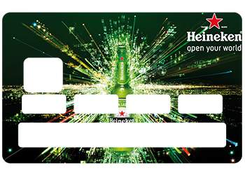 Autocollant Heineken pour carte bancaire