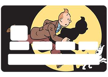 Sticker Tintin pour carte bancaire