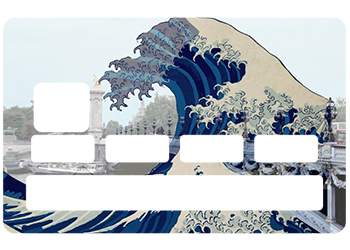 Sticker CB Hokusai Paris pour carte bancaire