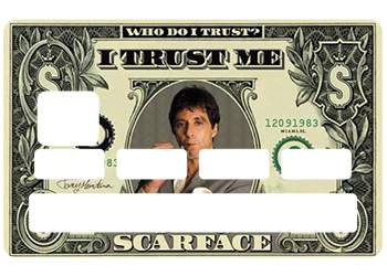 Sticker CB Scarface pour carte bancaire