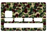 Sticker carte bleue camouflage