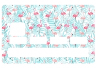 Autocollant Flamant Rose pour carte bleue