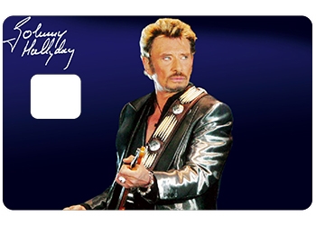 Sticker pour CB Johnny Hallyday avec découpe pour la PUCE UNIQUEMENT