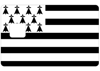 Sticker CB Breton avec d&eacute;coupe pour la PUCE UNIQUEMENT