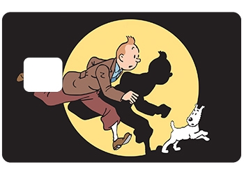 Sticker CB Tintin avec découpe pour la PUCE UNIQUEMENT