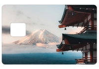 Sticker Fuji Manga pour carte bancaire