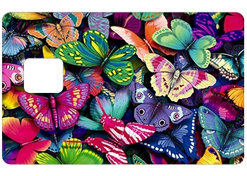 Sticker CB Papillon avec découpe pour la PUCE UNIQUEMENT