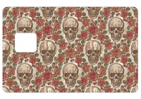 Sticker CB Crâne Rose avec découpe pour la PUCE UNIQUEMENT