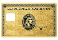 Sticker CB American Gold pour carte bancaire