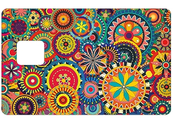 Sticker CB Spirographe avec découpe pour la PUCE UNIQUEMENT