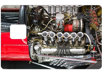 Sticker CB Ferrari avec d&eacute;coupe pour la PUCE UNIQUEMENT