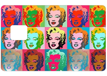 Sticker CB Marylin Monroe avec découpe pour la PUCE UNIQUEMENT