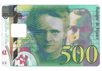 Sticker CB Billet Marie Curie pour carte bancaire