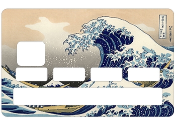 Autocollant CB Hokusai Reverse pour carte bancaire