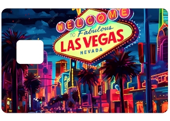 Sticker CB LAS VEGAS pour carte bancaire