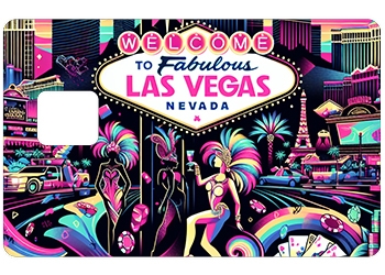 Sticker CB LAS VEGAS pour carte bleue